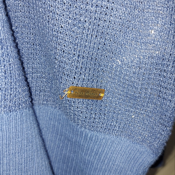 AUTHENTIC HUGO BOSS ORANGE LONG SLEEVE COLARLESS SHIRT. SIZE XL. BLUE - Picture 4 of 6